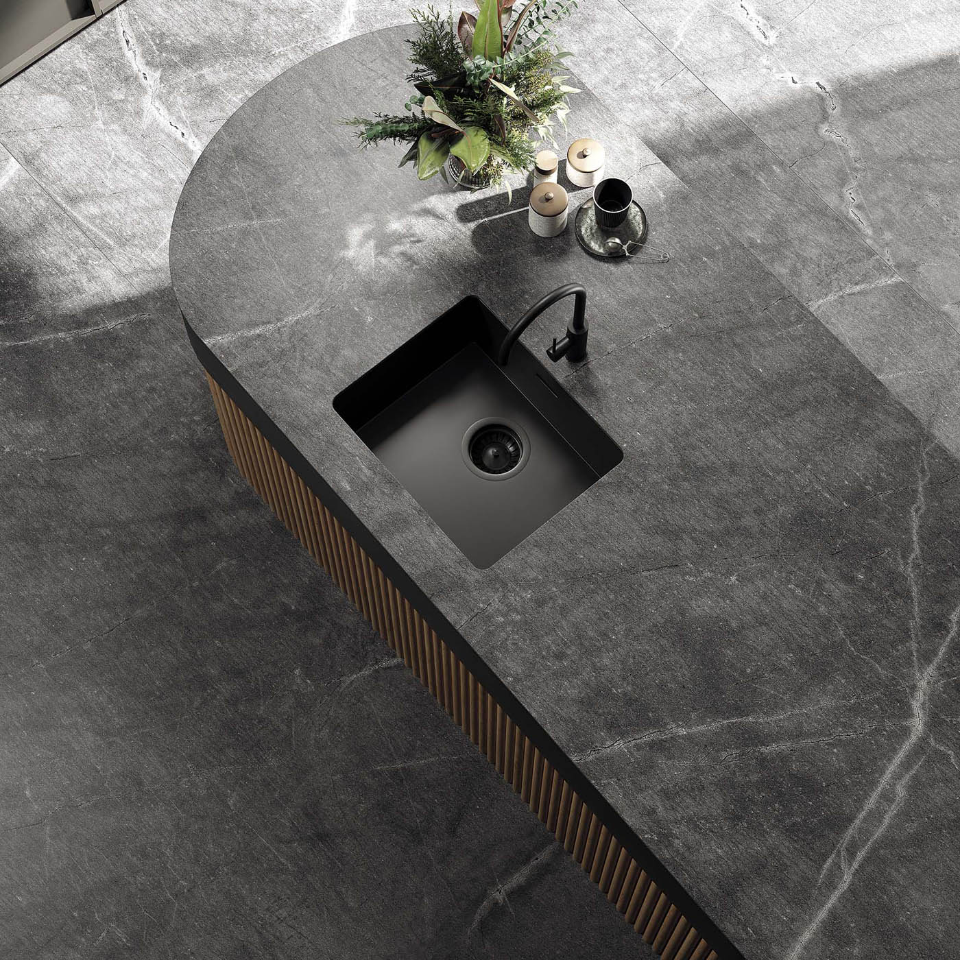 Stone countertop detail